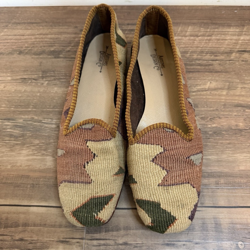 Artemis Design Co. Loafers Wool US 9 Turkish Tapestry Kilim Smoking Slipper